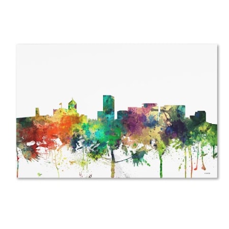 Marlene Watson 'Portland Oregon Skyline SP' Canvas Art,30x47